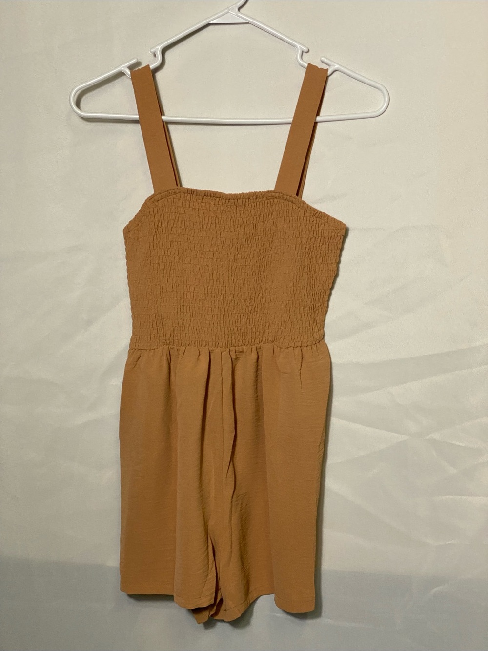 Woman’s Sleeveless Romper in Tan - Comfortable Summer One-Piece